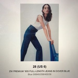 Zara ZW premium ‘90s full-length jeans Dover blue